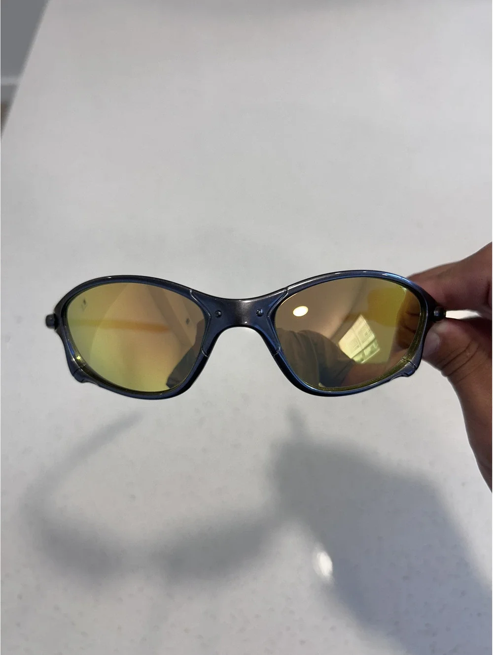 Grey Sports Sunglasses with yellow lens